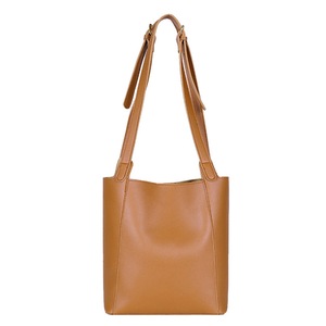 Fashion Shoulder Bag Large Capacity Bucket Handbags Women Pure Color PU Leather Clutch Simple Shopping Totes Composite Set