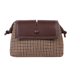 Fashion Shoulder Messenger Bag PU Leather Casual Retro Houndstooth Bags Women Handbags Totes Bags Clutch Bag