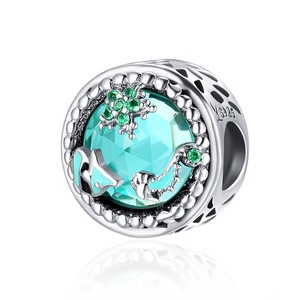 Fashion Silver plating Mystery Ocean Charms Beads Fit Women Charm Bracelets DIY Jewelry