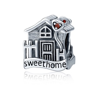 Fashion Silver plating Sweet Home Loft Villa Charms Fit Bracelets DIY Jewelry
