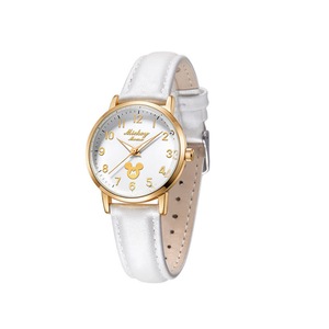 Fashion Simple Child Watch Waterproof Simple Personality Quartz Watch Elegant Watch-White