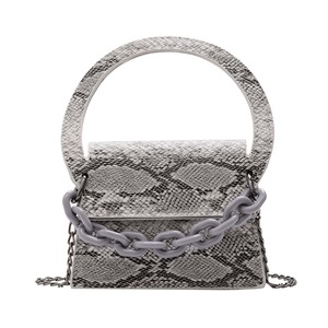 Fashion Snake Skin Women Shoulder Handbag Totes PU Mini Purse Crossbody Bags Popular Simple Female Daily Bag