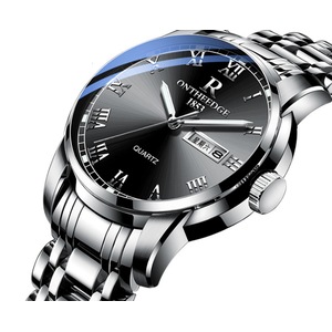 Fashion Steel Shell Steel Strip Steel Round Quartz Watch Waterproof Watch for Men and Women Available-4