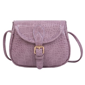 Fashion Stone Pattern Crossbody Bag Classic Texture Creative Design Chic Women PU Small Saddle Shoulder Money Pouch