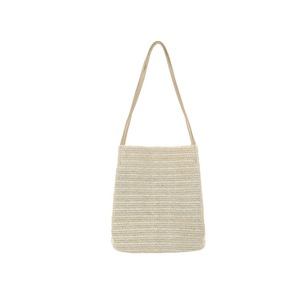 Fashion Straw Bag Casual Weaving Small Fresh Shoulder Summer Wild Bucket Bag Portable Female Bag-1