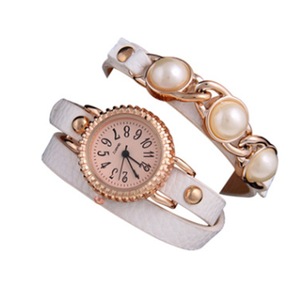 Fashion Three Pearl Women Watch Ladies Dress Watch Bracelet Quartz Watch