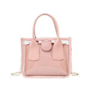 Fashion Trend Ladies Transparent Jelly Candy Color Small Bag Korean Solid Personality Big Buckle Crossbody Shoulder Handbag