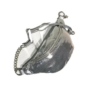 Fashion Waist Fanny Pack Women Sequins Belt Zipper Waist Bag Chest Tote Purse
