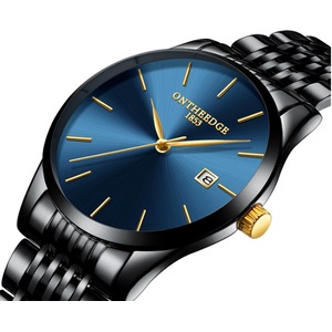 Fashion Waterproof Watch Ultra-thin Steel with Quartz Watch Calendar Waterproof Watch Watch Suitable for Men-1