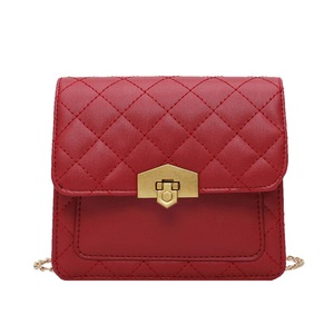 Fashion Women Shoulder Messenger Bag Chain Female PU Leather Solid Color Crossbody Small Handbag