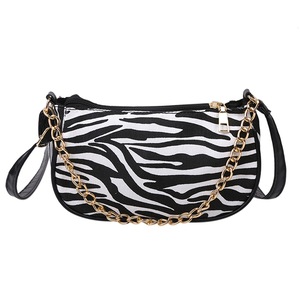 Fashion Zebra Animal Printed Crossbody Handbag Totes Women Casual Canvas Shoulder Purse Portable Travel Top-handle Bag