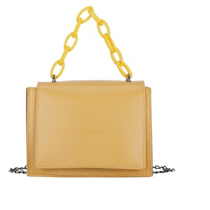 Female Fashion Chain Handbag Square PU Leather Solid Color Messenger Bag Shoulder Lady Cross Body Bag Daily Supplies