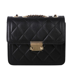 Female Solid Shoulder Handbag Simple Large Capacity Messenger Bag PU Chain Trunk Fashion Exquisite Shopping Bag