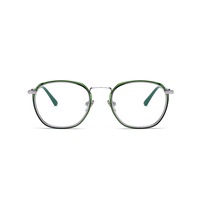 Flat Mirror Metal Eyeglasses Clear Lenses Metal Frame - 4