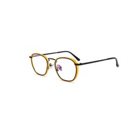 Flat Mirror Metal Eyeglasses Clear Lenses Metal Frame - 6