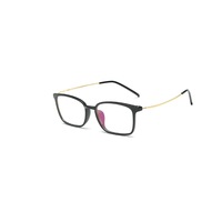Flat Mirror Ultra Light Metal Eyeglasses Clear Lenses Tr90 Spectacle Frame - 1