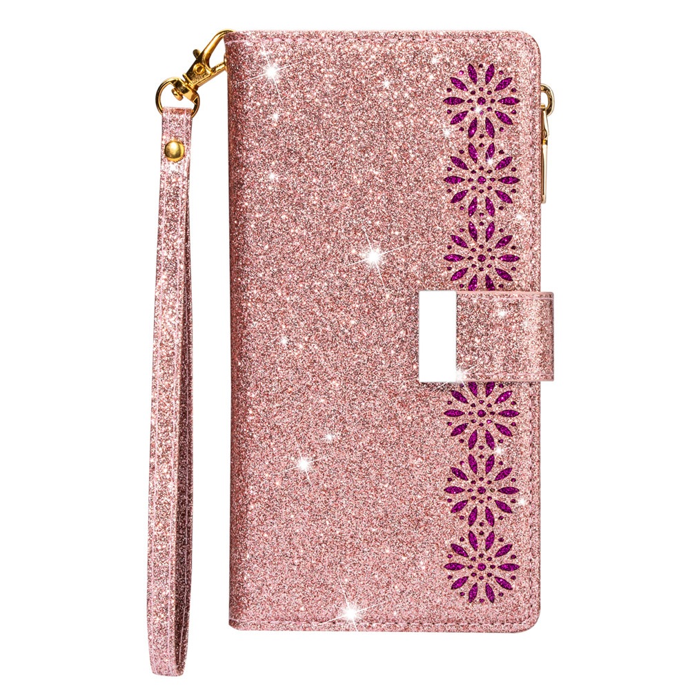 Flip Wallet Case for Xiaomi K30 Pro Glitter PU Leather Zipper Bag Cover