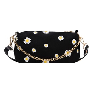 Flower Crossbody Bags Women Nylon Casual Chain Small Shoulder Handbags Popular Simple Female Daily Bag