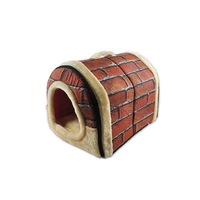 Foldable Cat Bed Cave-Non-Slip PetRabbit House with Detachable Cushion - 1#