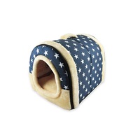 Foldable Cat Bed Cave-Non-Slip PetRabbit House with Detachable Cushion - 6#