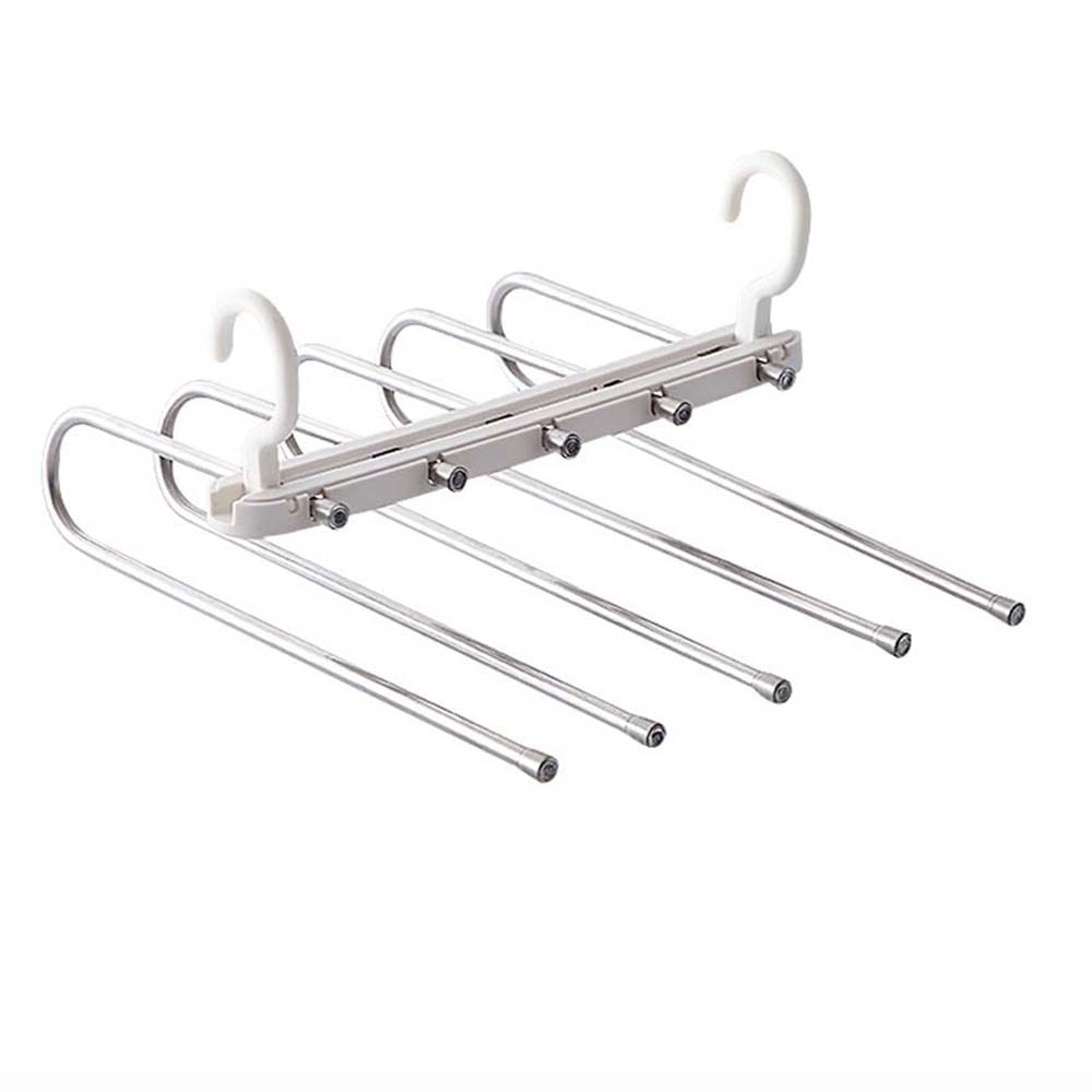 Folding Multifunctional Multi-layer Pants Trousers Hanger Household Magic Pants Clip Wardrobe Storage Artifact Pants Hanger
