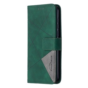 For Huawei Honor 8S PU Leather Case Rhombus Holster Stripe Wallet Flip Cover Magnet Phone Bag