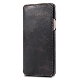 For iPhone 11 Case Retro Oil Wax PU Leather Flip Case Business Card Phone Bag Cover for Apple iPhone 11