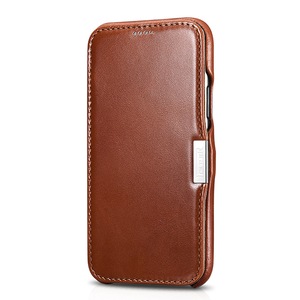 For iPhone X Flip Case Retro Cowhide PU Leather Phone Case Simple Business Smart Bag Cover for Apple iPhone X