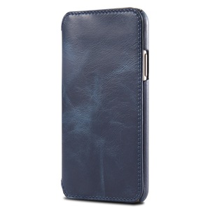 For iPhone XS Case Retro Oil Wax PU Leather Flip Case iPhone XS Business Card Phone Bag Cover Vintage Case
