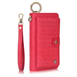 For Samsung S10 Flip Multi Zipper Bag Case Handstrap Split Wallet PU Leather Case Phone Waist Bag Cover for Samsung S10
