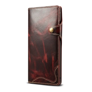 For Samsung S10 Plus Phone Case Retro Oil Wax Cowhide PU Leather Strap Flip Wallet Card Case Bag Cover for Samsung Galaxy S10 Plus
