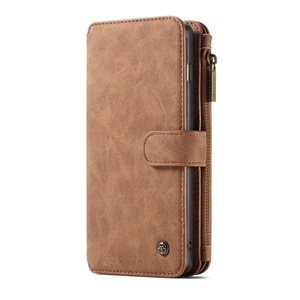 For Samsung S20 Retro 2 in 1 Split Zipper Wallet Bag Phone Case Business Flip Stand Back Cover for Samsung Galaxy S20