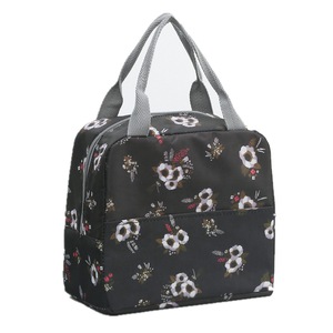 Functional Pattern Cooler Lunch Box Portable Insulated Canvas Lunch Bag Thermal Food Picnic Lunch Bags For Women Kids