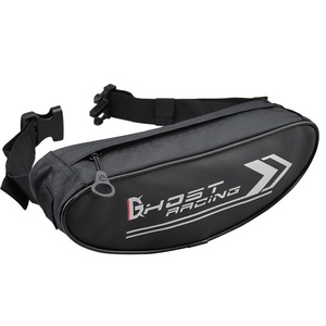 GHOST RACING Motorcycle Handlebar Crossbody Waist Bag Men Women Waterproof Fork Shoulder Travel Messenger Black Bag For Yamaha/Honda/Kawasaki/Suzuki/Ducati/KTM