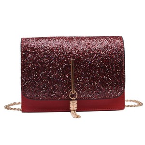 Glitter Tassel PU Leather Chain Single Shoulder Bag Ladies Handbag Messenger Bag