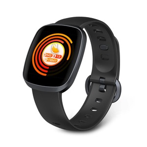 GT103 Full Touch 2.5D Screen Ultra-thin Dial Case HR Blood Pressure Oxygen Monitor Smart Watch BLACK COLOR