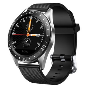GT105 Touch Screen Wristband Heart Rate Blood Pressure Monitor Weather Display Smart Watch BLACK COLOR