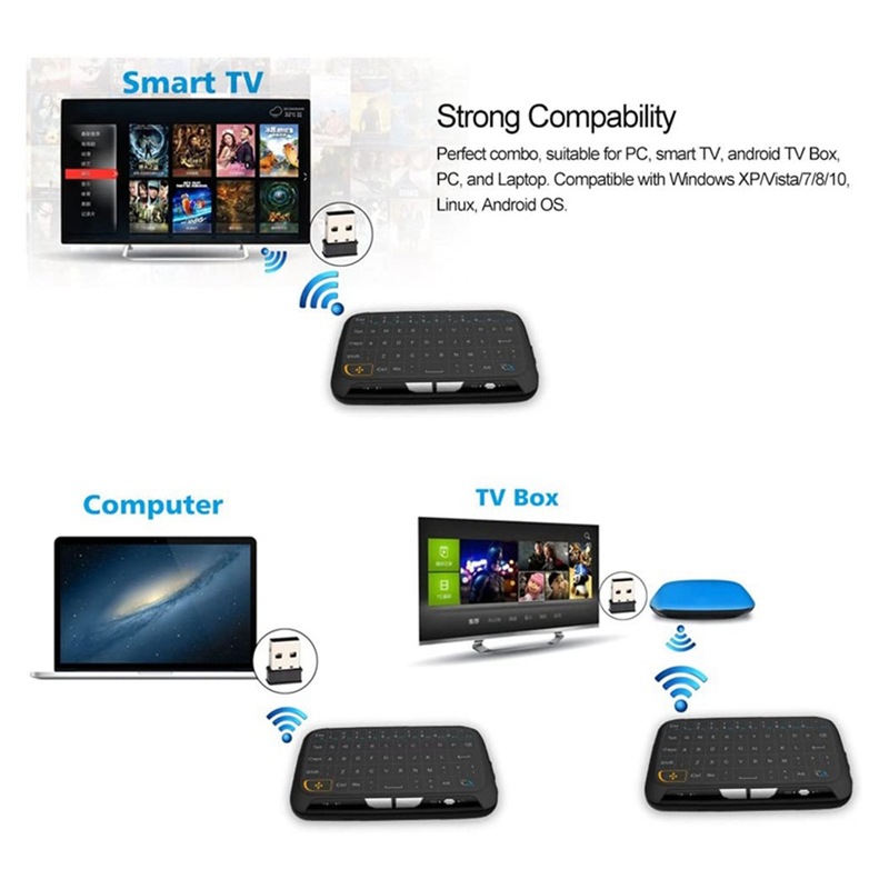 Buy H18 2.4GHz Full Touchpad Keyboard, Wireless Keyboard Mouse Mode