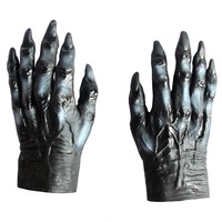 Halloween Cosplay Latex Black Horrific Wolf Gloves