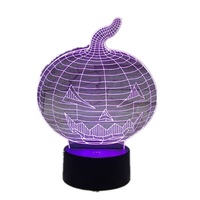 Halloween Pumpkins Shape USB Battery Powered 3D Atmosphere Night Light Halloween