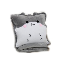 Hamster Pattern Multifunctional Plush Blanket Square Pillow Quilt Office Car Pillow Cushion, Size: 40 x 40cm