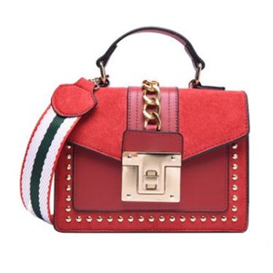 Handbag Fashion Small Shoulder Bags for Women PU Leather Crossbody Bag High Quality Ladies Hand Bag Chain Rivet Decoration