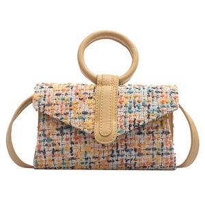 Handmade Straw Woven Bag Messenger Causal Beach Vacation Shoulder Tote Bags For Women Girl Handbag