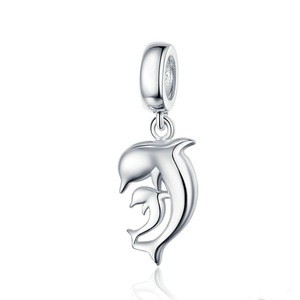 Happiness Dolphin Pendant Charms Fit Bracelet & Necklace Silver plating Jewelry Symbol of Love