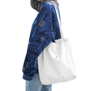 High Capacity Women Corduroy Tote Ladies Casual Shoulder Bag Foldable Reusable Shopping Beach Bag(White)