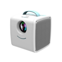 Home Eye Protection Projector Portable LED Multi-function Interface Projector Supports HD 1080P-Blue