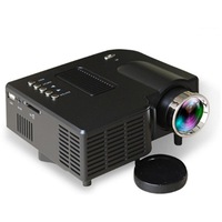Home Miniature Projector on The Table Eye Protection Projector with Lens Cover Supports 1080P-Black