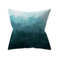 Home Teal Blue Series Printing Throw Pillow Cover for Decoration_45*45cm