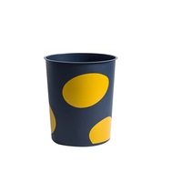 Household Living Room Trash Can Without Lid Two-color Study Wastebasket Kitchen Rubbish Storage Bucket Bedside Garbage Bin