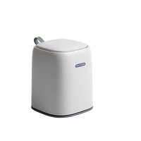 Household Pressing Type Double Layer Trash Can Office Wastebasket Bucket with Lid Portable Car Mini Waste Garbage Bin Clean Tool